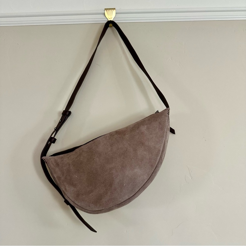 The SAK brown and grey leather saddle bag with a detachable strap - Picture 2 of 7